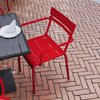 Flash Furniture Red All-Weather Steel Dining Chair, 4PK 4-XU-CH-10318-ARM-RED-GG